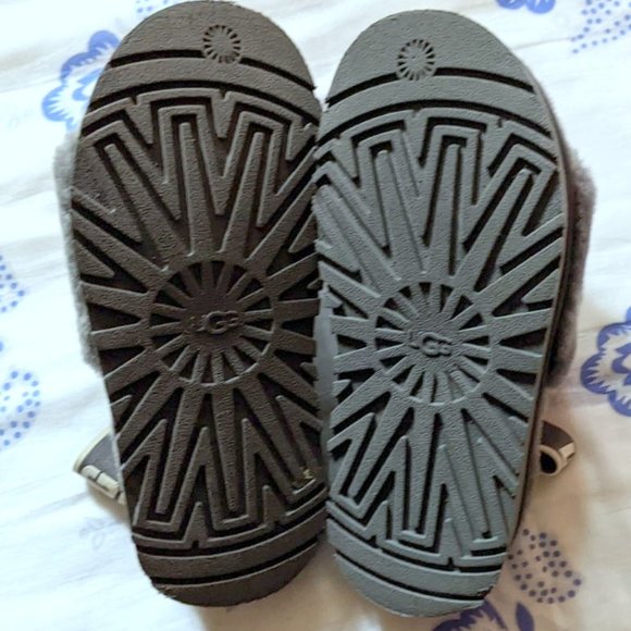 UGG Fluff Yeah Sheepskin Platform Slides Limited Edition Charcoal Size US 6 - Picture 8 of 9